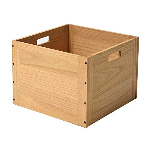 KIRIGEN Stackable Wood Storage Cube, Modular Open Cubby Bin with Handles for Books, Clothes, Closet, Bedroom, Pantry, and Home Office, Assembly Required, 14.17 x 14.17 x 10.31 Inch, F26-NA - color: Natural, size: XL/14.2*14.2*10.3(F26)