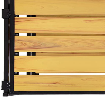 2-Tier Stackable 2" Slat Steel Frame Shoe Rack, 26.5" W x 12.2" D, Aspen | Interlocking modular design maximizes storage while the sturdy steel frame holds up to 9 pairs of shoes (Patented Design) - color: Countryside Aspen Slat, size: 2-Tier