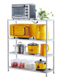 susunnus Stainless Steel Shelves 39.4in-4 Tier,Kitchen Storage Shelves,Stainless Steel Shelf Organizer, Artistic Texture, Pragmatic& Sturdy & Waterproof - size: 39.4in*13.8in-4T