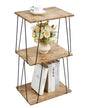 KJGKK Tall Side Table, Small End Table, 29 inch High Entryway Table, Bedside Table for Living Room, Bedroom and Office, Greige & Black - color: Greige + Black