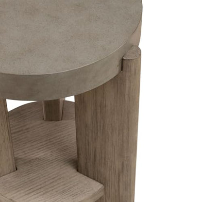 Liberty Furniture Affinity Chairside Table for Living Room - Dusty Taupe Faux Concrete Tops - size: Chairside Table