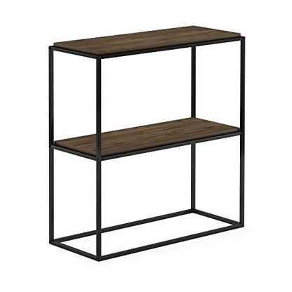 Furinno Moretti Modern Wide Stackable Metal Shelf, Columbia Walnut - color: Columbia Walnut, size: Stackable Metal Frame