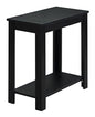 Convenience Concepts Designs2Go Baja Chairside End Table 23.75"- Modern Living Room Table with Storage Shelf, Transitional Bedside Table, Black - color: Black