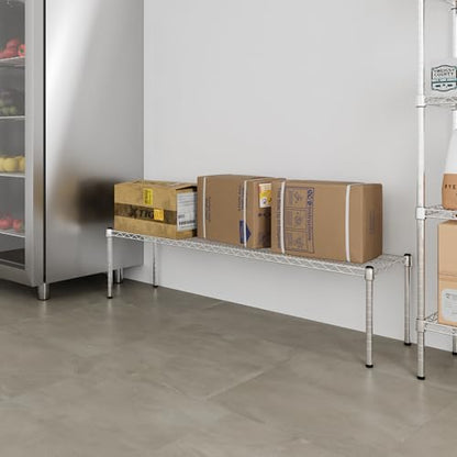 14" Deep x 60" Wide x 14" Height Wire Shelving Kit | 1-Tier | NSF Commercial Storage Rack Unit - size: 14" Deep x 60" Wide