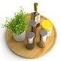 Lazy Susan Organizer Homerays 12 Inch Non-Skid Bamboo Lazy Susan for Kitchen Rotating Spice Rack for Kitchen Cabinet, Wood Turntable for Kitchen Countertop Organizer - size: 12" - Bamboo