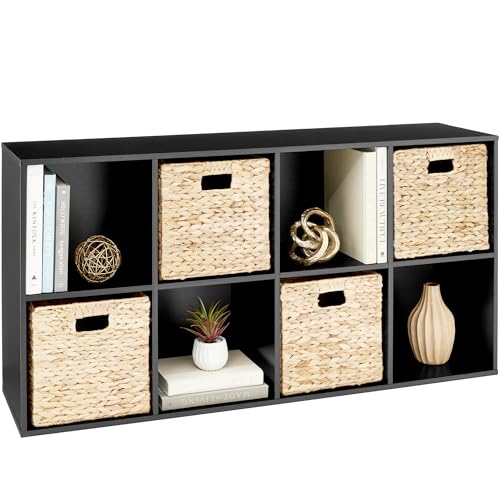 Best Choice Products 8-Cube Storage Organizer, 13.5in Shelf Opening, Bookcase, Display Shelf, Customizable w/ 2 Removable Back Panels – Black - color: Black, size: 8-Cube, 13.5in Shelf Opening, No Legs