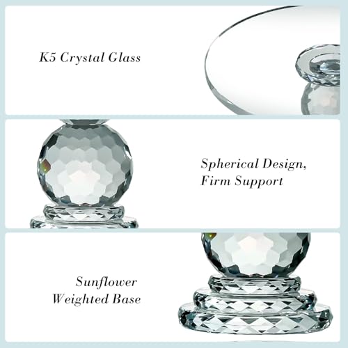 Uten Crystal Glass Cake Stand 11" for Cupcake, Birthdays, Weddings | Clear Cake Pedestal Stand and Serving Plate, Flat Top Surface, Dessert Tray with Heavy Glass, Elegant Gift, Dishwasher Safe - color: Crystal Glass