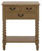 SAFAVIEH Furniture - Athena 3-Drawer Console Table - Desert Brown - Solid Wood - Farmhouse Classic Design - Ideal for Entryway, Living Room, Hallway, 23.5" W x 13" D x 29.5" H (CNS5703F) - color: Desert Brown
