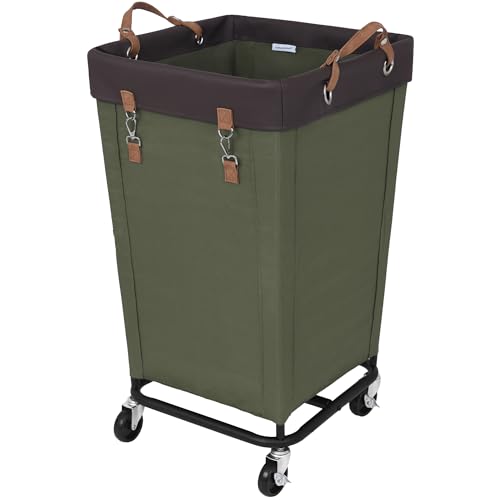 StorageWorks 160L Laundry Basket with Wheels, Rolling Hampers for Clothing - color: Green, size: 160L