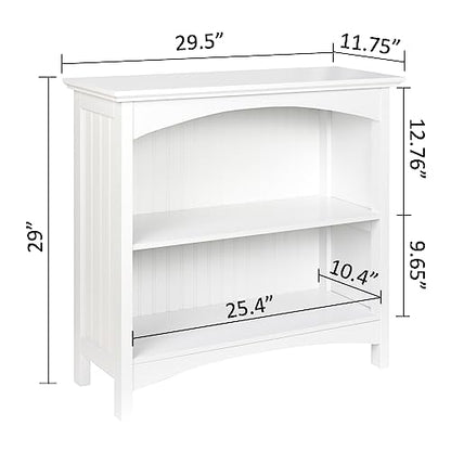 eHemco 2 Tier Bookcase with 2 Arched Supports, 29 Inches, Blue - color: Blue, size: 2 Tier