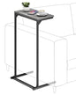 TUTOTAK C Shaped End Table, Small Side Table, 28.7 inch Tall Couch Table, Sofa Table, Living Room, Bed Room, Charcoal Grey TB01BY071 - color: Charcoal Grey