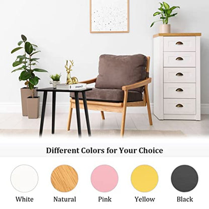 FORAOFUR Side Table, Modern Accent End Table with Wooden Legs, Easy to Assemble Mini Living Room Table for Sofa Bedroom, Minimalist Black Furniture for Small Apartments and Limited Spaces | Minimalist black wood legs, fits sofa/bedroom/living, compact, li