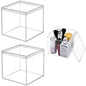 KissYou Acrylic Box Clear Boxes with Lids 2 Packs Display Case Party Decoration Plastic Square Cube Candy Boxes - size: 4.72 x 4.72 x 4.72 Inch