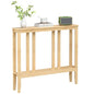 ELYKEN Bamboo 2-Tier Narrow Console Table, 36.2" Long Slim Hallway Table | Sofa Table Behind Couch with Storage Shelf for Entryway, Living Room, Foyer - color: Natural