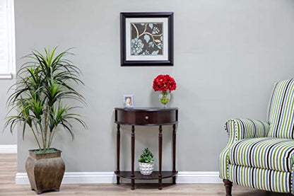 Frenchi Furniture Table, Espresso, 11.6 in x 23.7 in x 28 in