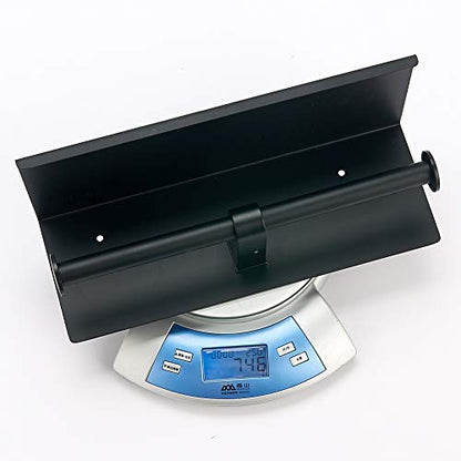 BGL 304 Stainless Steel Double Toilet Paper Holder Wall Mounted Matte Black Two Heads Roll Tissue Paper Holder with Shelf (Black) - color: Black