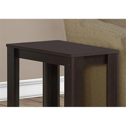 Pemberly Row Accent Table, 22 in H x 24 in W x 12 in D, Cappuccino Finish, Solid Wood with 2 Open Shelves, Tapered Legs, Transitional Style End Table for Living Room or Bedroom - color: Cappuccino