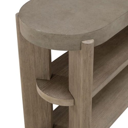 Liberty Furniture Affinity Sofa Table for Living Room - Dusty Taupe Faux Concrete Tops - size: Sofa Table