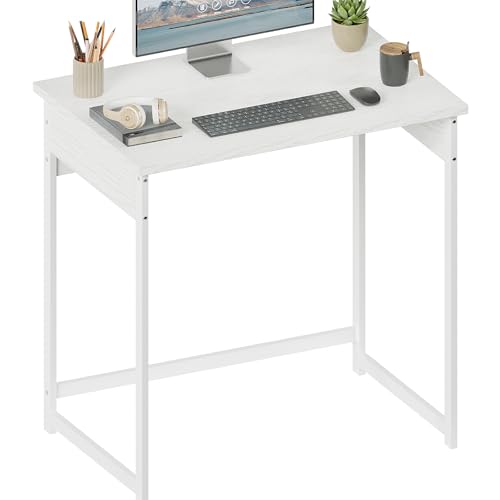 ALISENED Home Office Desks, 30 Inch Computer Desk, Sturdy Writing Table, Corner Desk for Bedroom, Small Desk for Small Spaces, Easy to Assemble, White - color: White, size: W-30in