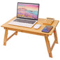 Lap Desk for Bed, COIWAI Bed Desk Bed Table Tary, Low Desk Table, Folding Floor Table, Adjustable Height, Portable Foldable Picnic Desk,Serving Breakfast Coffee in Bed Couch Floor .Bamboo - size: 23.6"*15.8" Height-adjustable