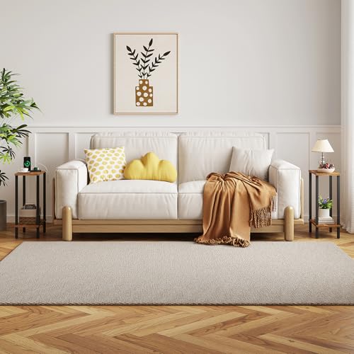 TUTOTAK Small Side Table, Narrow End Table, Skinny Sofa Table, Slim Nightstand, Couch Table, Living Room, Bed Room, Brown TB01BB062 - color: Brown, size: 2-Tier（7.9"D x 15.8"W x 22.5"H）