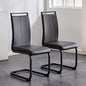Baysitone Modern Dining Set of 2, Side Chairs With Black Frame, Faux Leather Padded Seat High Back for Kitchen, Dining Room, Living Room - Black - color: Black With Black Leg, size: Set of 2