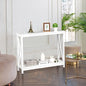 Nouva 2-Tier Narrow Console Sofa Side Table Wall Table for Hallway Foyer, White - color: White