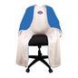 The Original Office Chair Blanket by SnuggleBack; Cozy Comfy Office Desk Chair Wrap Attaches for Hands-Free Warmth. Stay Warm In The Winter or Summer. (Blue Pattern Fleece) - color: Blue Pattern Fleece