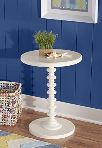 Powell Furniture Powell Round Spindle, White Table 17 x 22.25 x 17 - color: White