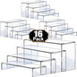 Aheroi Acrylic Risers Display Stands, Acrylic Stands for Display 16Pcs 4Set | Clear Risers Display Stands, Acrylic Display Shelf,Dessert Table Display Set Cupcake Candy Shoe Showcase Stands (7”L~8”L~9”L)