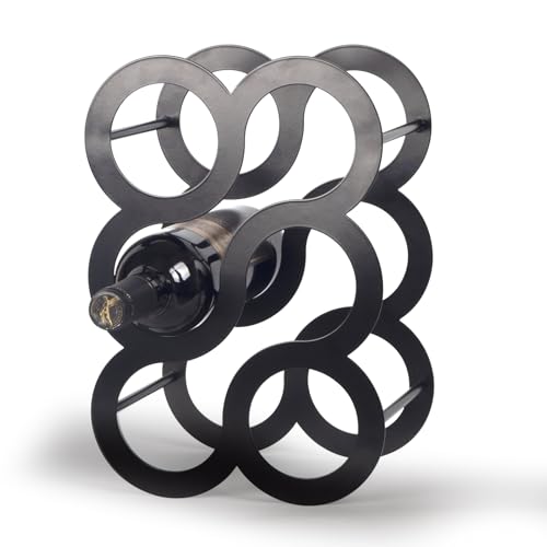 Wine Rack Countertop, Freestanding Creativity Modern Small Wine Holder, Tabletop Wine Stand for Kitchen Wine Bar Inside Cabinet, Pantry Decor-6 Bottle (Diameter < 3 inches)