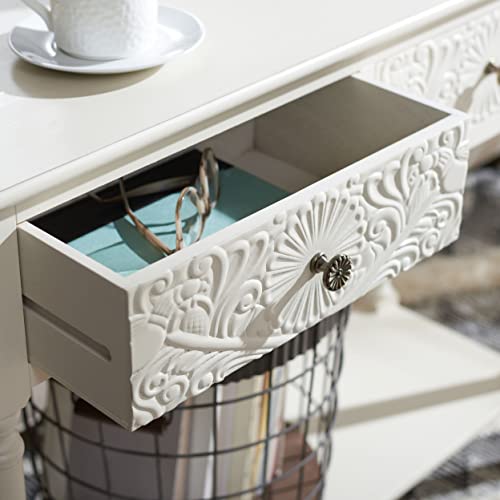 Safavieh Home Collection Josie Distressed White 2-Drawer Console Table - color: Distressed White