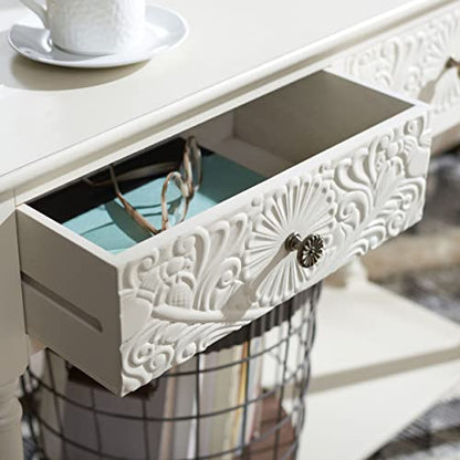 Safavieh Home Collection Josie Distressed White 2-Drawer Console Table - color: Distressed White