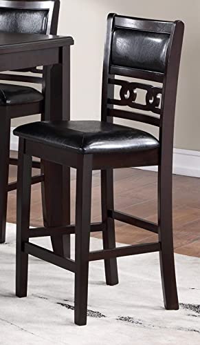 New Classic Furniture Gia Counter Chairs, Set of 2, Ebony - color: Ebony, size: Set of 2, style: Counter Chair