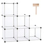 C&AHOME Cube Storage Organizer, 6-Cube Shelves Units, Closet Cabinet, DIY Plastic Modular Book Shelf, Ideal for Bedroom, Living Room, Office, 36.6" L x 12.4" W x 36.6" H Translucent White SBTM3506A - color: Translucent White