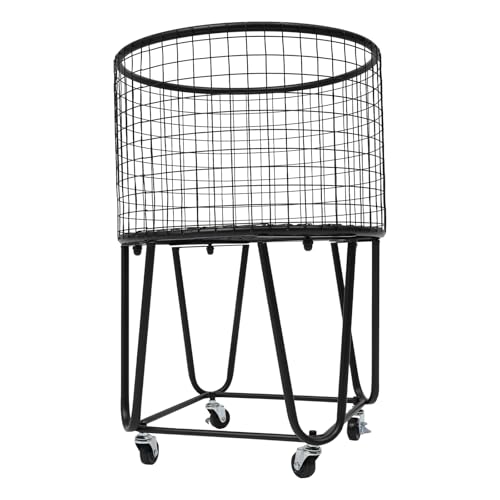 Wire Metal Deep Set Rolling Laundry Basket,Wire Laundry Basket With Wheels | Mesh Wire Laundry Basket Storage Cart for Bathroom Bedroom Dirty Clothes Storage (G) - size: G
