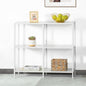 HDANI 31.5 Inch Metal Console Table with 3 Tier Strage Shelves,Narrow Entryway Table,Modern Sofa Tables for Entryway, Living Room,Bedroom,White - color: White, size: 31.5×9.84×29.53in