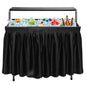 CDEN 4 ft ice Cooler Table, Outdoor Folding ice Table, Portable Cooler Table, ice Table, with Sink and Drain, with Removable Skirt (White) - size: Black