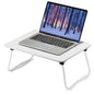 ZEAPTAC Laptop Bed Desk, Foldable Lap Desk, Portable Lap Table, Bed Table, Laptop Stand, Lightweight & Mini Table for Breakfast/Picnic/Drawing/Couch/Floor - White - color: White