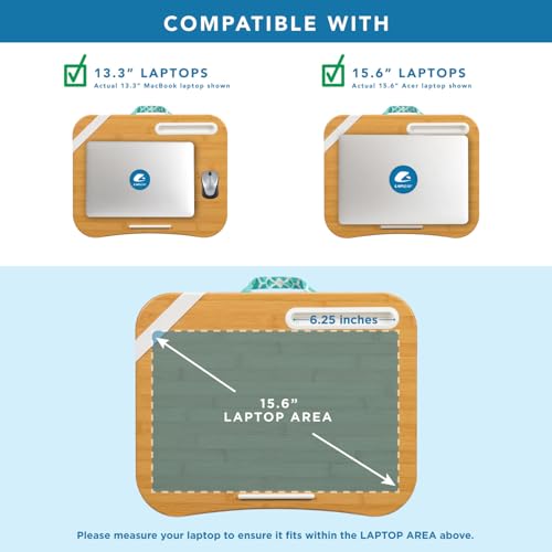 LAPGEAR Designer Lap Desk – Aqua Trellis, 2-Pack with Storage Basket - color: Aqua Trellis, size: 2-Pack + Basket
