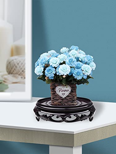 2Pcs Plant Stand, 6.1in Round Riser Flower Pot Display Stand Bonsai Rack Holder Planter Tray Table Lamp Base for Indoor Outdoor Desktop Counter - size: 6.1in