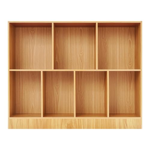 2 Tier Cube Shelf Storage Organizer Shelf,Open Wooden Bookcase with Base, Display Rack Freestanding Horizontal Bookshelves for Bedroom, Living Room, Home Office (39.3 * 9.44 * 31.5 in)