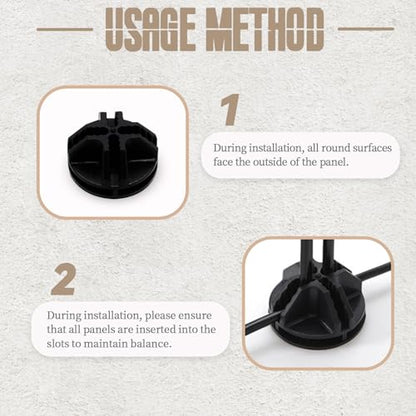 30Pcs Wire Cube Plastic Connectors, Black | Grid Cube Organizer Connector, For Modular Closet Storage, For Wire Shelving