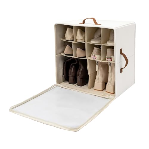 StorageWorks Shoe Organizer for Closet, Shoe Cubby Storage Containers, White, Medium - color: White, size: Medium