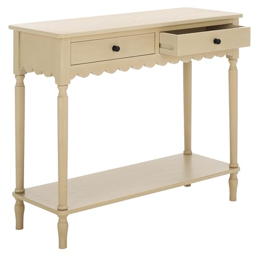 SAFAVIEH Home Collection Haven Natural Brown 2-Drawer Small Console Table for Entryway, Living Room, Foyer - color: Natural