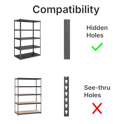 Chia Whalen Post Insert, Plastic, 24pcs for COSTCO and SAMS Club 5-Shelf Heavy Duty Steel Shelving Unit, Gorilla Rack Replacement Parts, 2 Full Sets of Metal Shelf Connectors - color: 24 Pieces