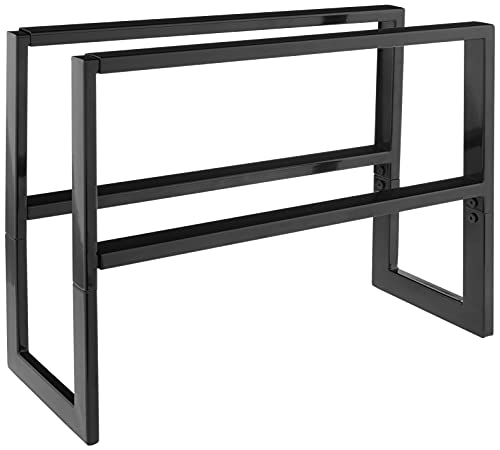 YAMAZAKI Home Expanding Shoe Rack, Metal, Adjustable Steel One Size Black - color: Black, size: Double