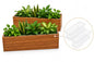 zaqro Indoor Planter Box Set of 2-17” x 4” Small Acacia Wood Window Sill Herb Planters - Rectangular Wooden Centerpiece Boxes with Liners - No Drain Holes - for Kitchen Tabletop Countertop
