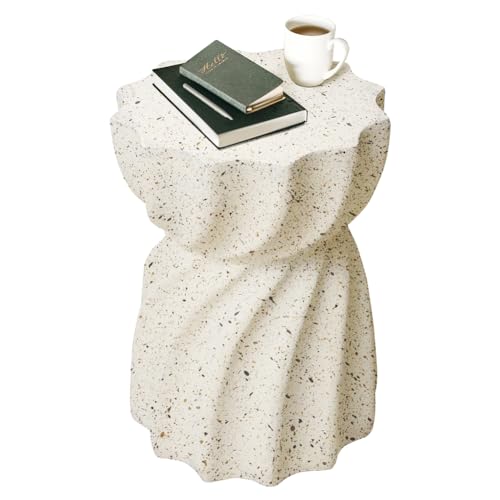 Side Table Pub Bar Round Table Modern Sofa Side End Table Coffee Tray Side Desk for Couch Living Room Bedroom Slate Table