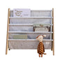 3 Sprouts Recycled Kids Bookshelf, Holds 35 Books, 4-Tier, Terrazzo Gray | Space-saving bookshelf, Children's room, Toddler bookcase organizer, Ages 3+, Book/toy storage, Front-facing, Covers visible - color: Terrazzo Light Gray